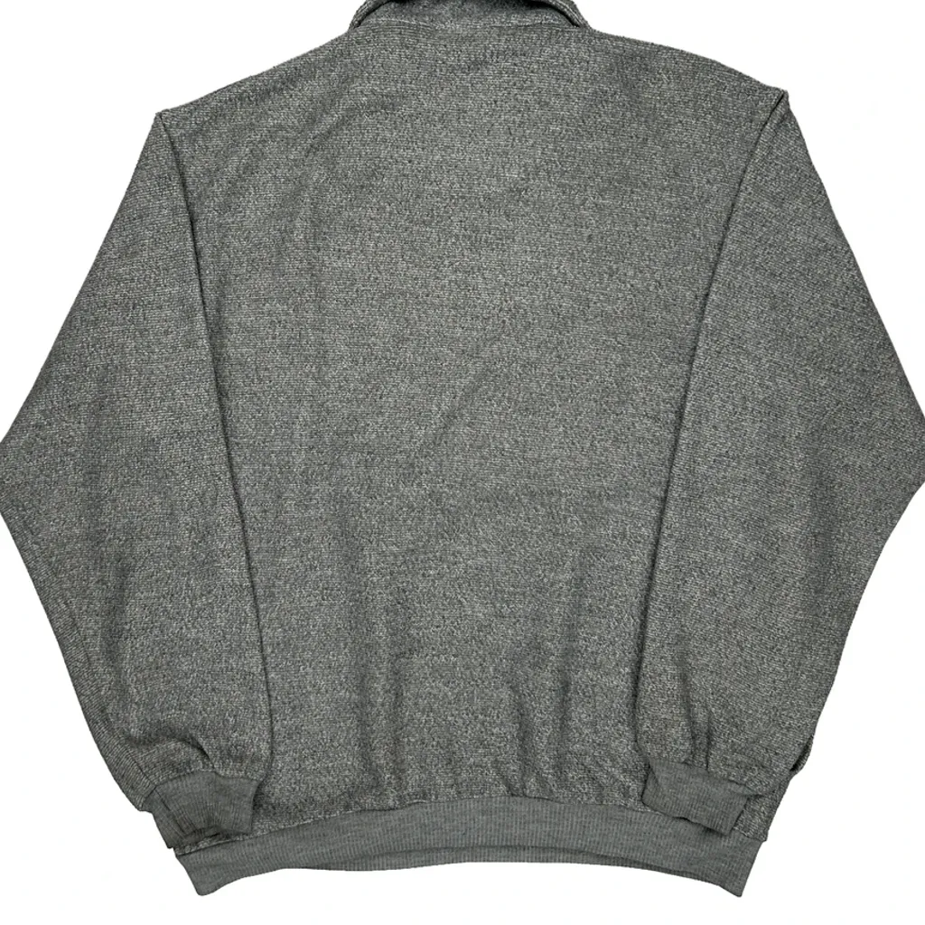 House Of Harley Davidson 1/4 Zip - Large Grey Cotton - Image 7