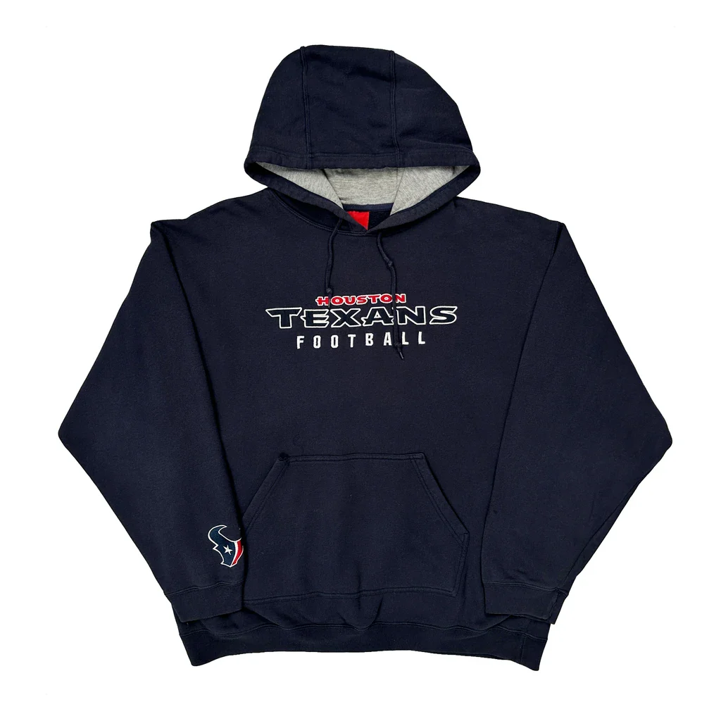 Houston Texans Reebok Nfl Hoodie - XL Navy Polyester