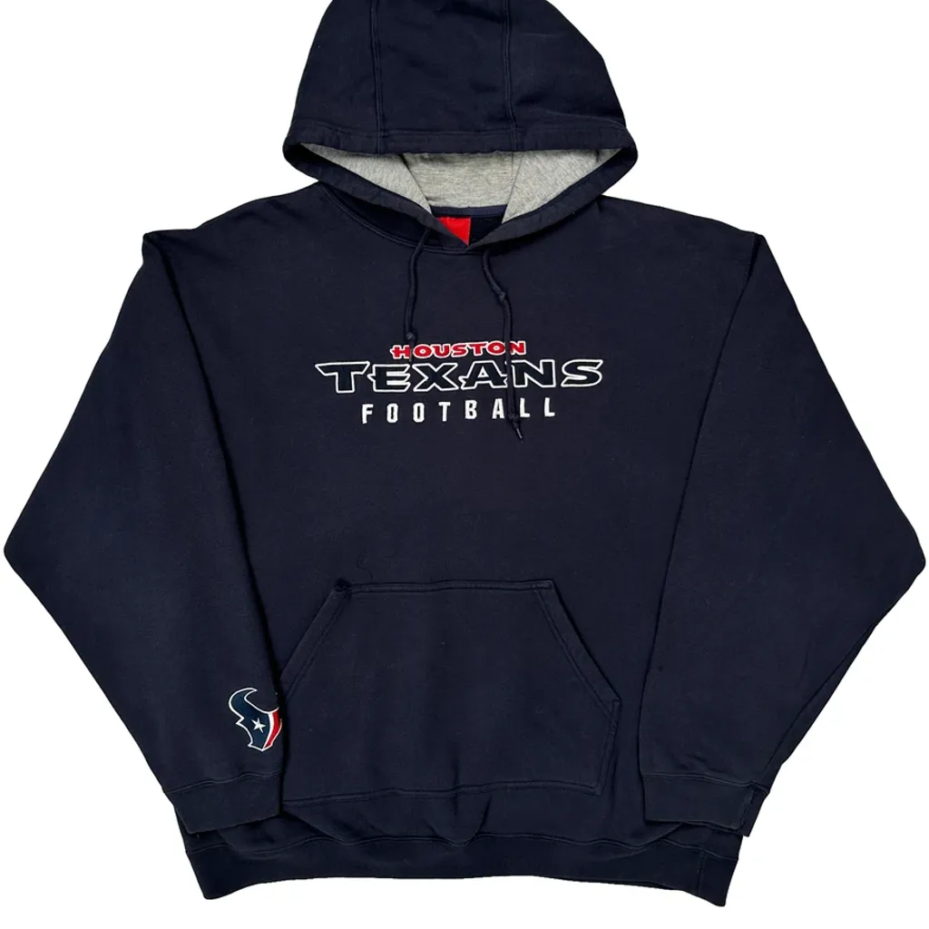 Houston Texans Reebok Nfl Hoodie - XL Navy Polyester - Image 4