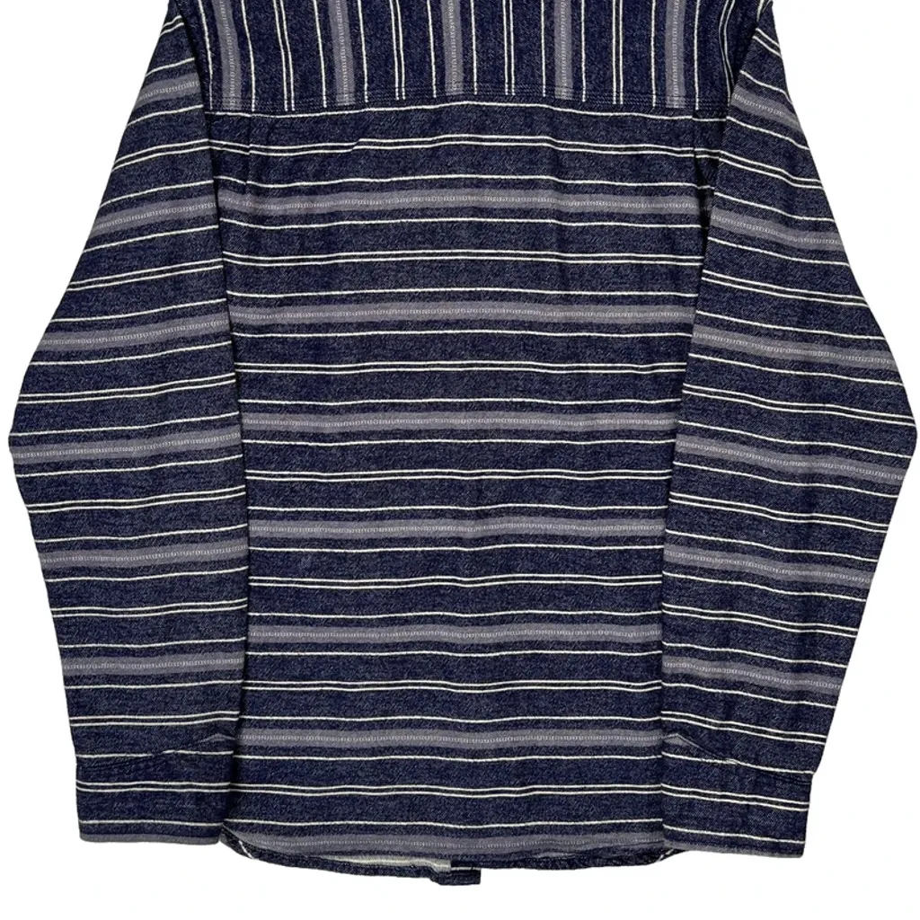 Howe Striped Shirt - Large Blue Cotton - Image 6