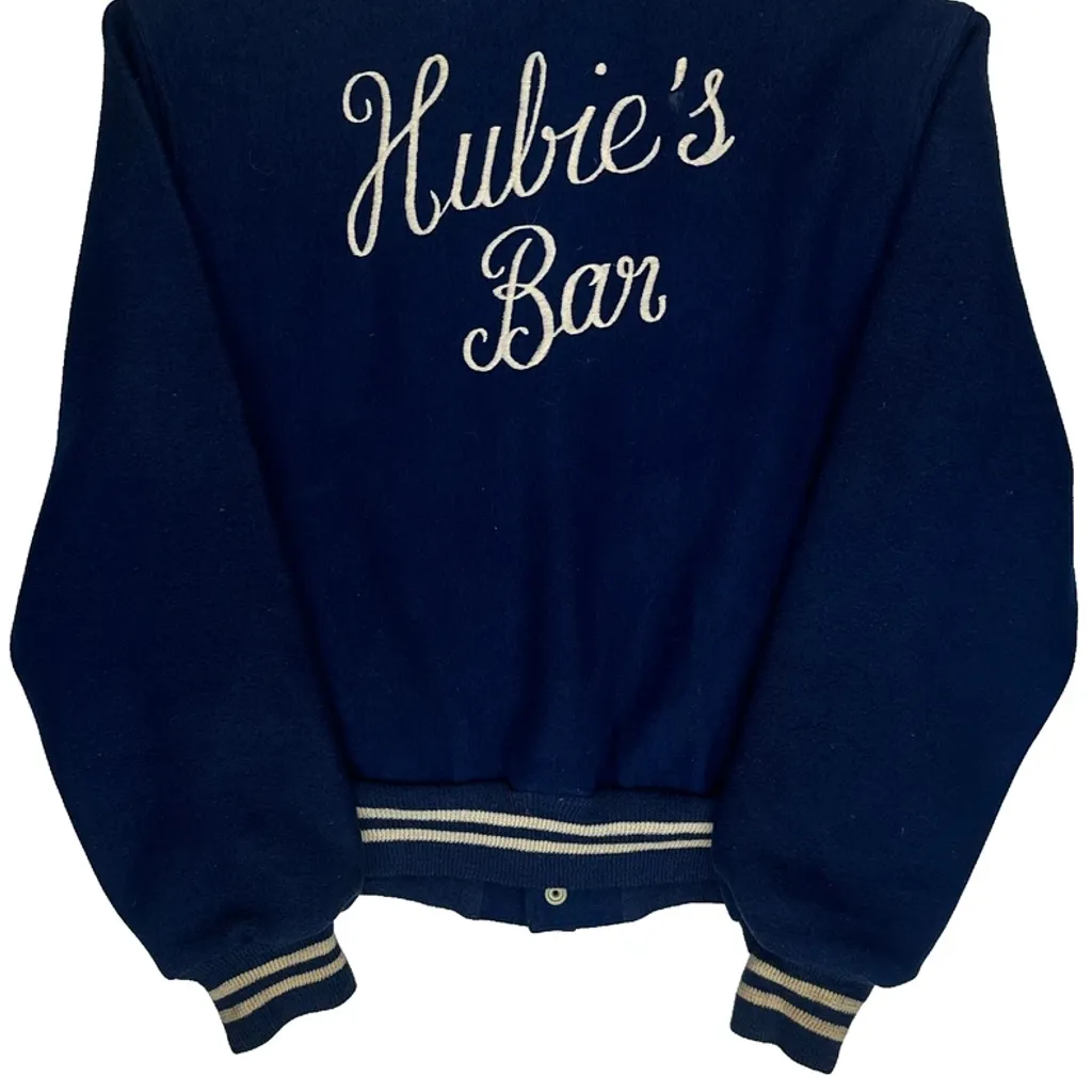 Hubie'S Bar Unbranded College Varsity Jacket - Medium Blue Wool - Image 6