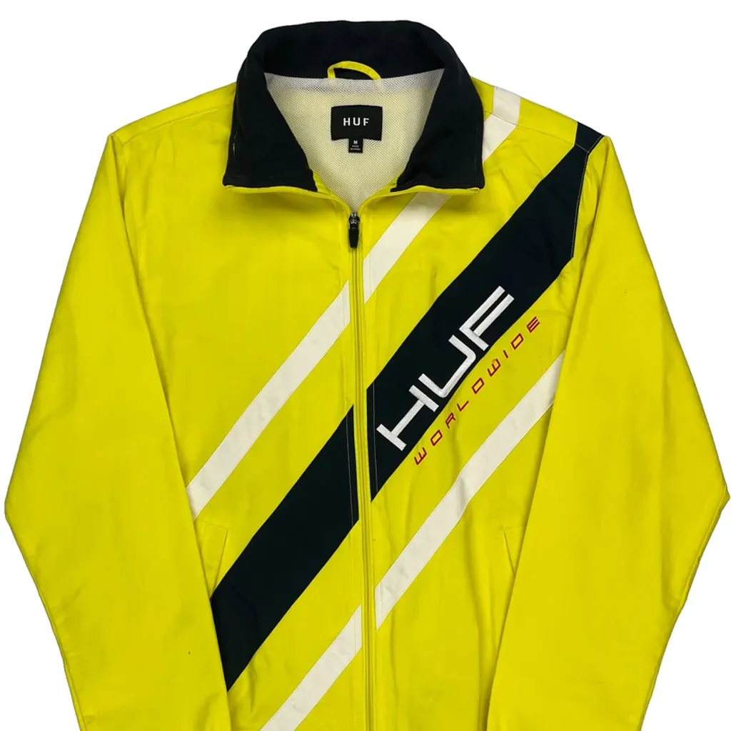 Huf Striped Windbreaker - Medium Yellow Polyester - Image 5
