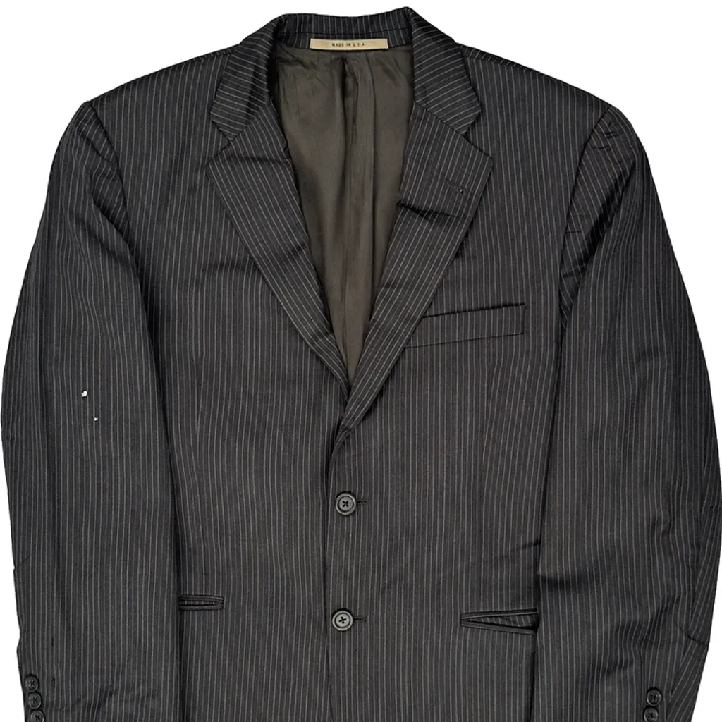 Hugo Boss Pinstripe Blazer - Medium Black Wool Blend - Image 4