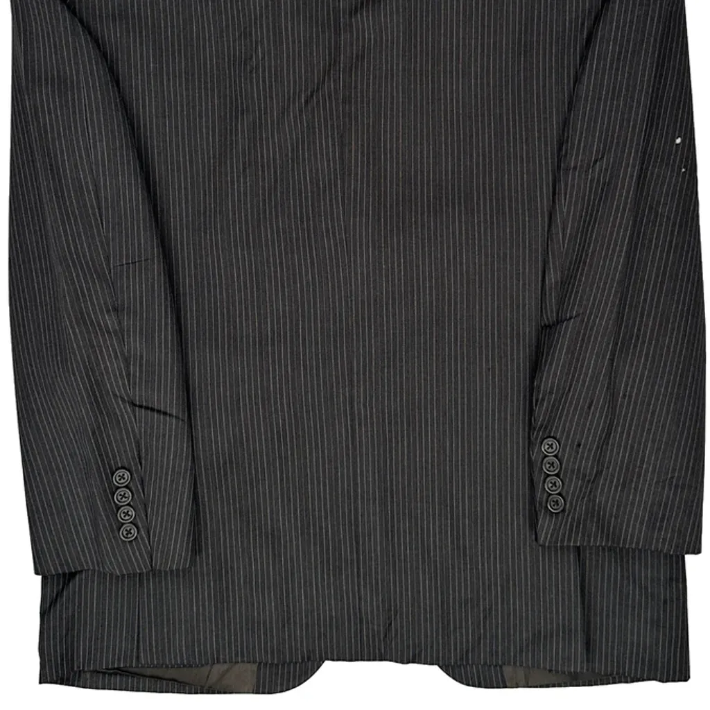 Hugo Boss Pinstripe Blazer - Medium Black Wool Blend - Image 7