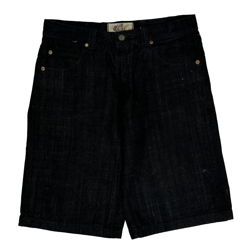 Hugo Boss Baggy Denim Shorts - 36W 10L Black Denim - Image 2