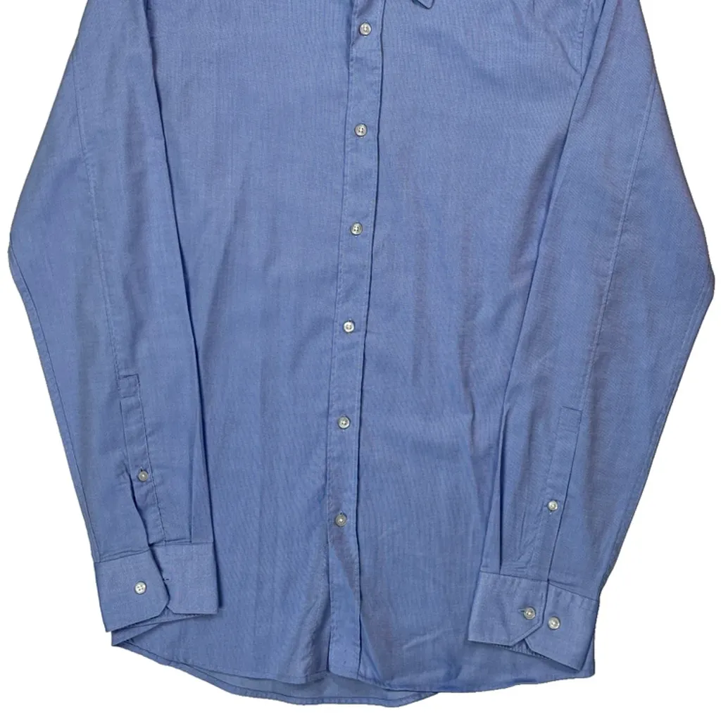 Hugo Boss Slim Shirt - Medium Blue Cotton - Image 5