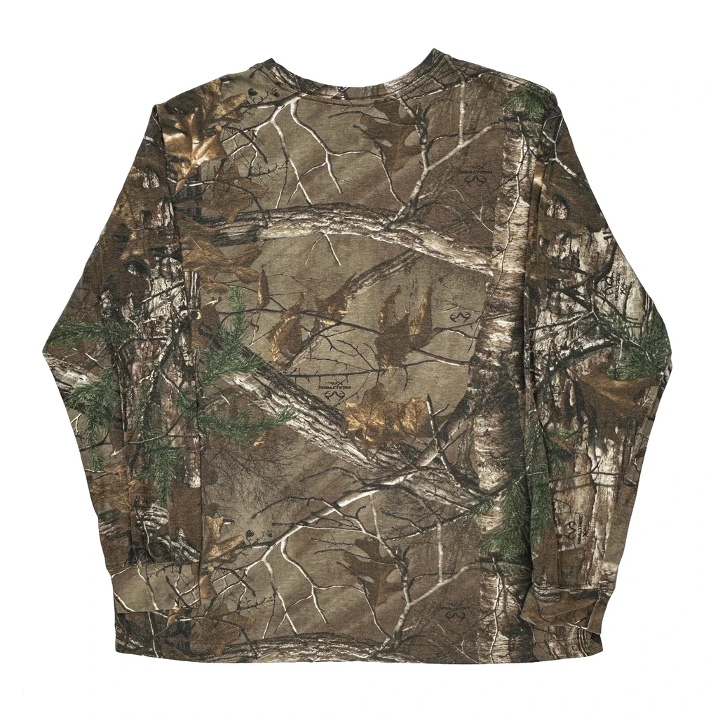 Hunting Realtree Camo Long Sleeve T-Shirt - XL Camo Cotton - Image 2