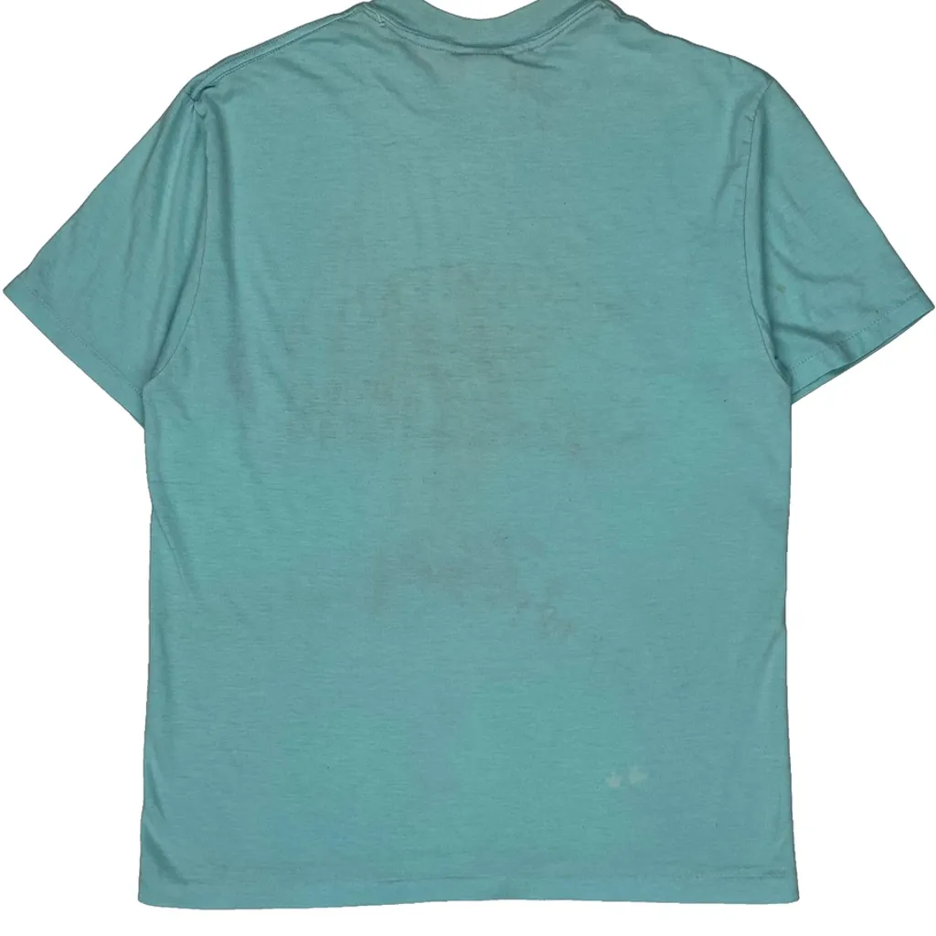 I Survived 1988 Oil Slick Super Shirts Graphic T-Shirt - XL Blue Cotton Blend - Image 7