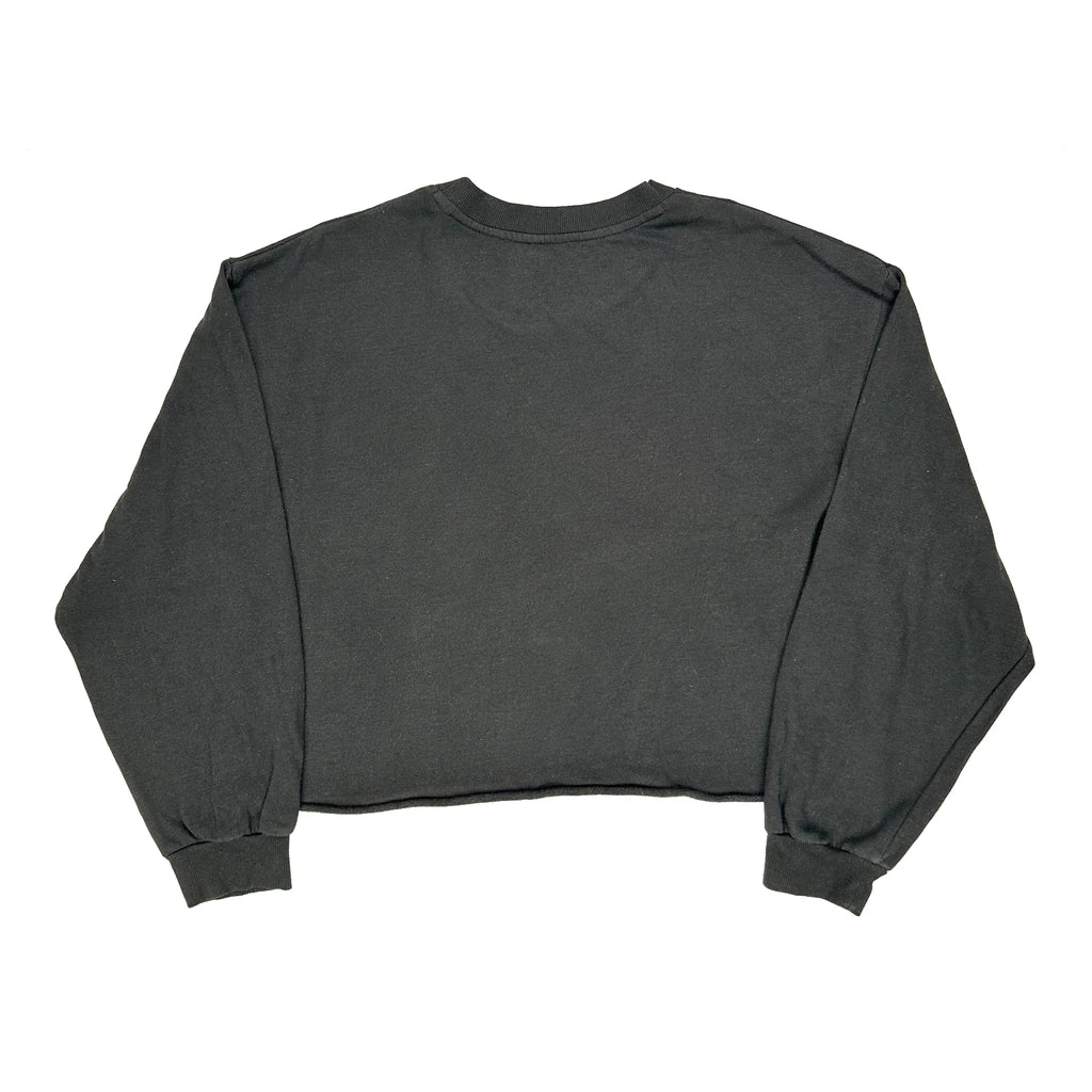 Iconic Tongue Logo The Rolling Stones Cropped Graphic Sweatshirt - 2XL Black Cotton Blend - Image 2