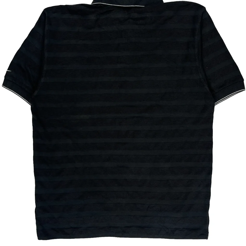 Idex Logo Nike Golf Striped Polo Shirt - Large Black Cotton - Image 7