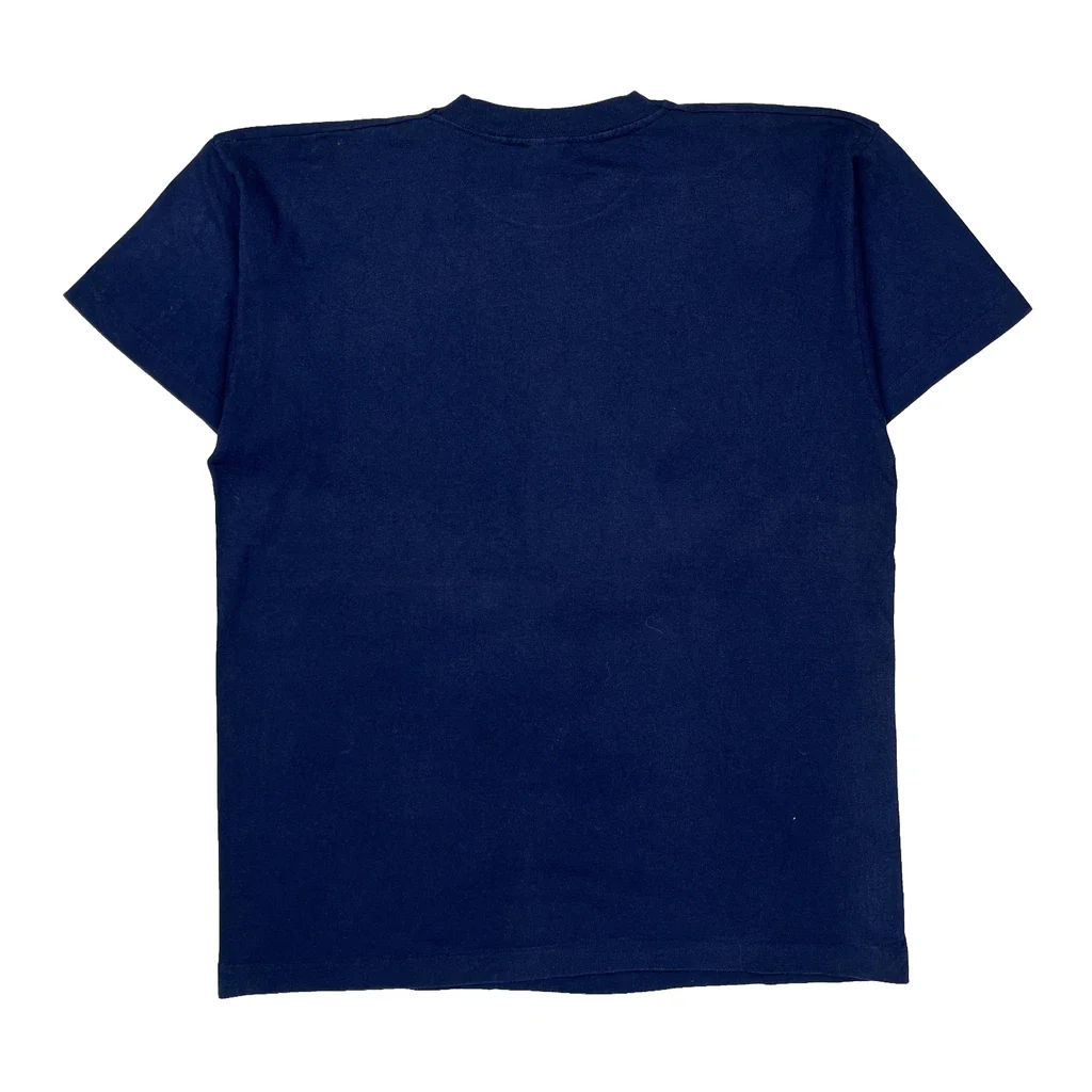 Illinois Fruit Of The Loom Single Stitch T-Shirt - XL Navy Cotton - Image 2