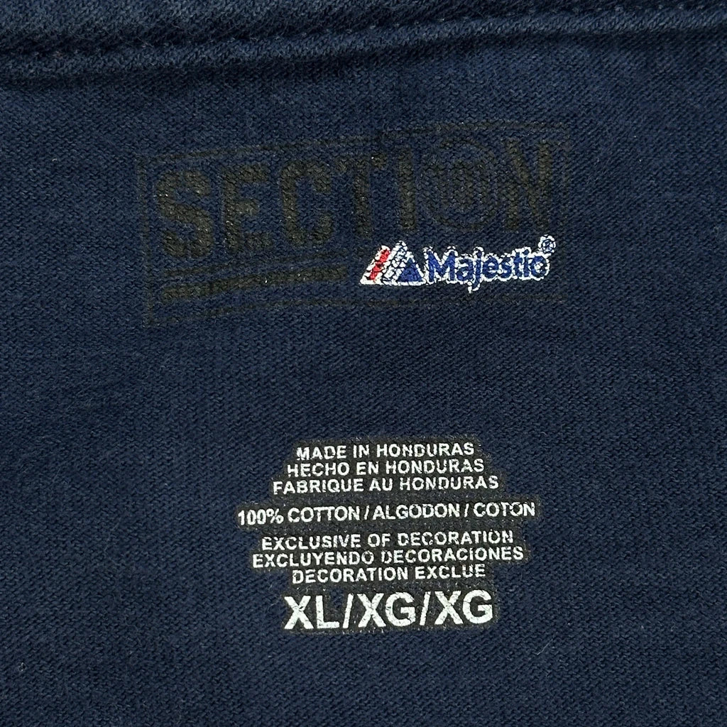 Illinois Illini Majestic College T-Shirt - XL Navy Cotton - Image 3