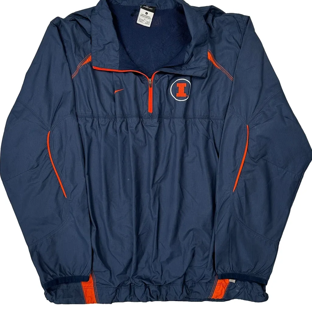 Illinois Nike Windbreaker - Large Blue Polyester - Image 4