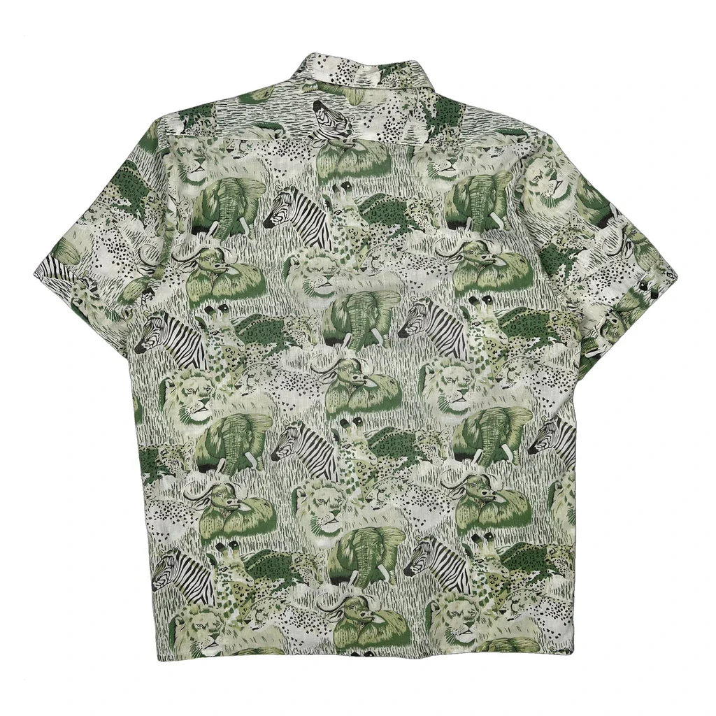 Image Short Sleeve Shirt - Medium Green Cotton - Image 2