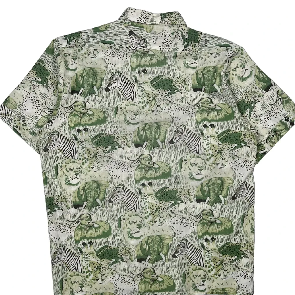 Image Short Sleeve Shirt - Medium Green Cotton - Image 6