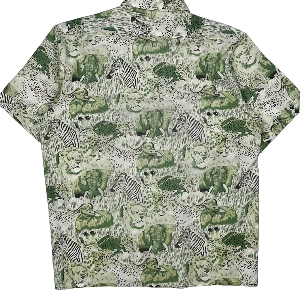 Image Short Sleeve Shirt - Medium Green Cotton - Image 7