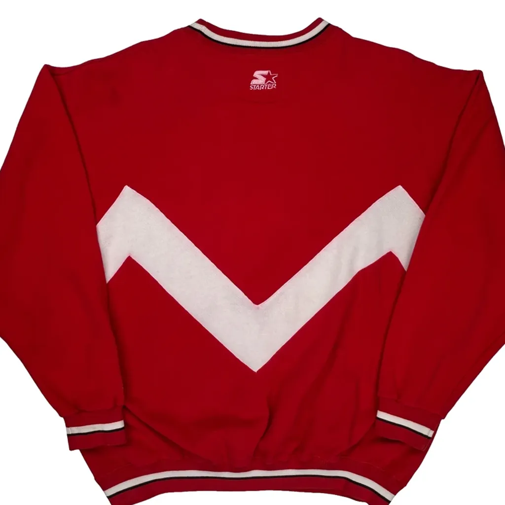 Indiana Basketball Starter Sweatshirt - Large Red Cotton Blend - Image 7