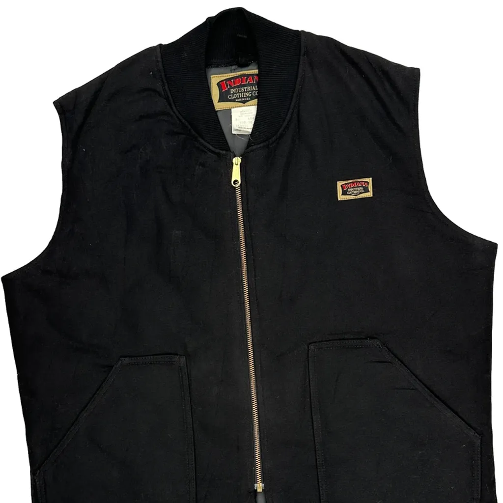 Indiana Workwear Vest - XL Black Cotton - Image 5