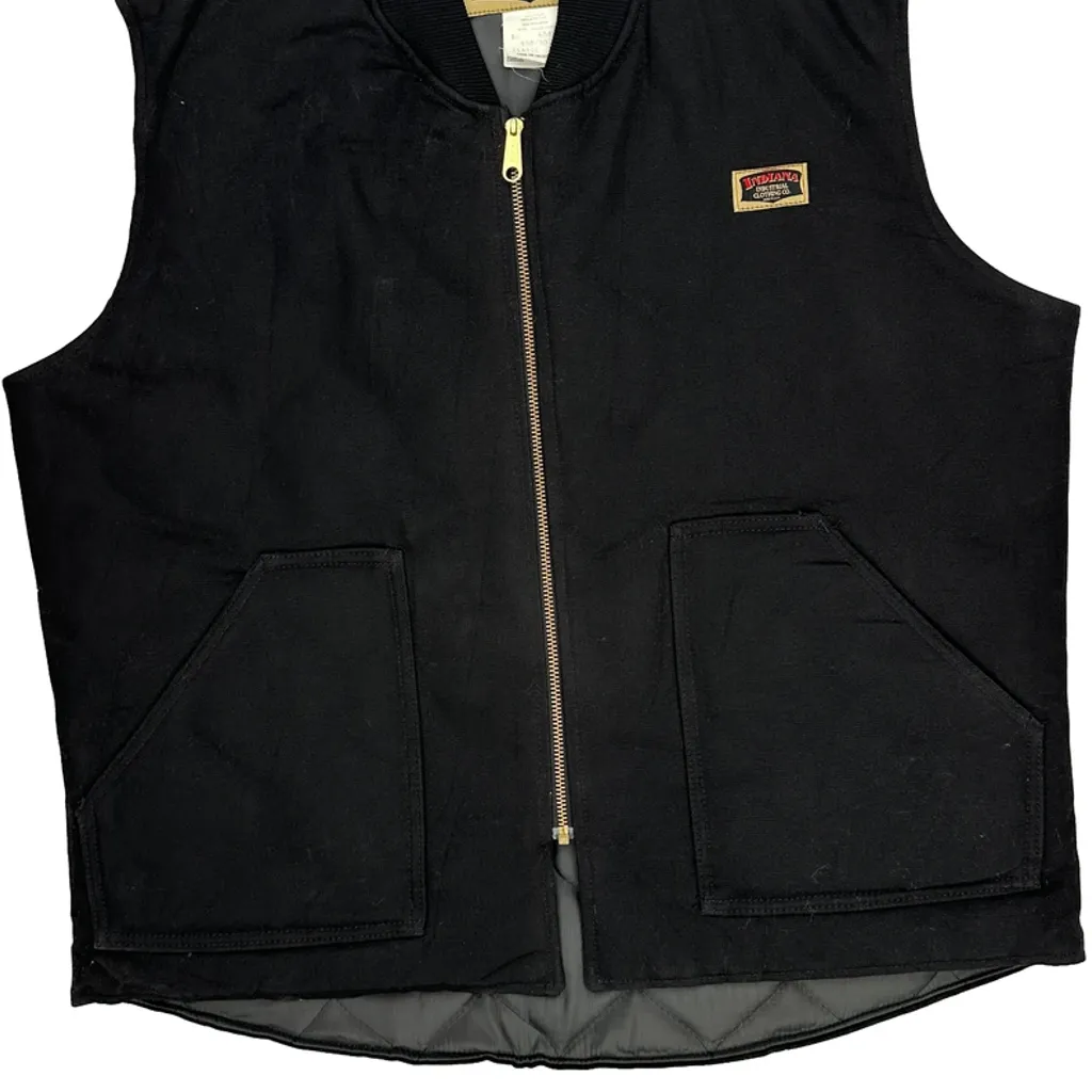 Indiana Workwear Vest - XL Black Cotton - Image 6