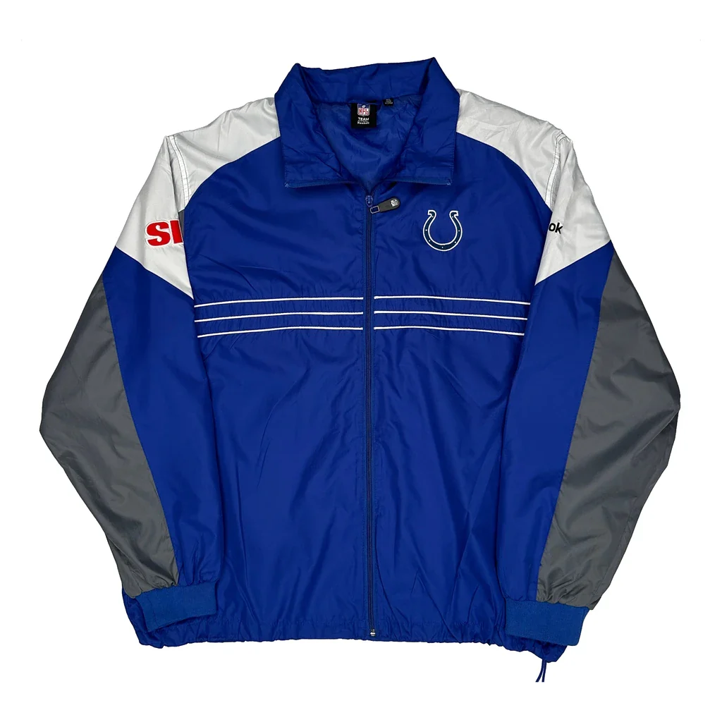 Indianapolis Colts Reebok Nfl Windbreaker - XL Blue Polyester