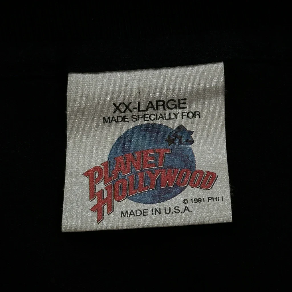 Indianapolis Planet Hollywood Graphic T-Shirt - 2XL Black Cotton - Image 3