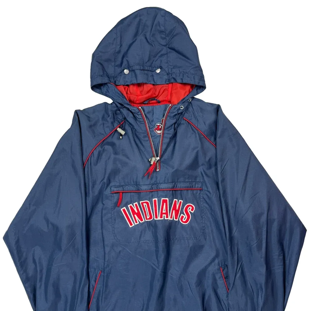 Indians G-Iii Windbreaker - XL Blue Polyester - Image 4
