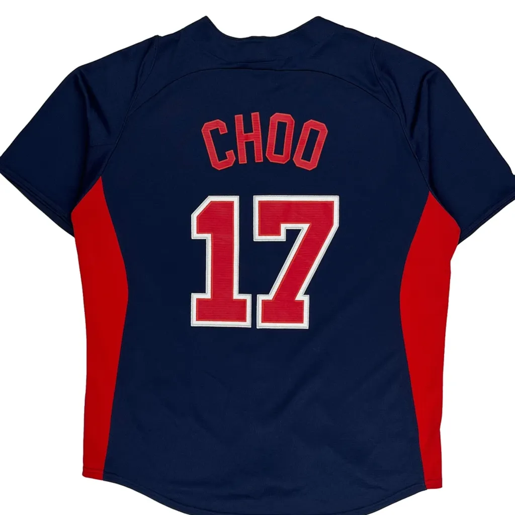 Indians Majestic Mlb Jersey - Large Navy Polyester - Image 7