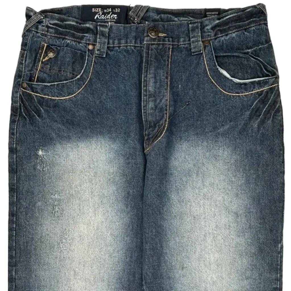 Infamous Baggy Jeans - 38W 32L Blue Cotton - Image 10
