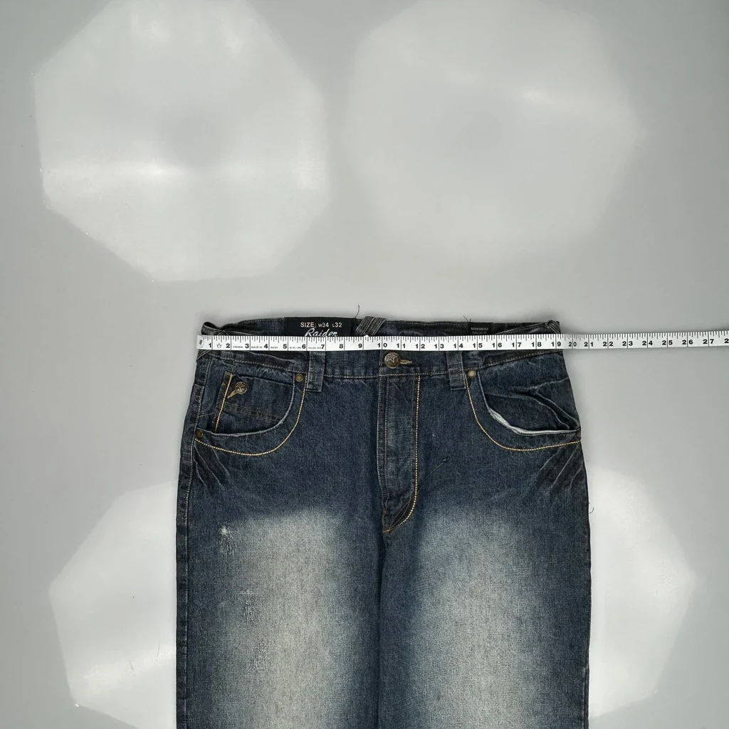 Infamous Baggy Jeans - 38W 32L Blue Cotton - Image 3