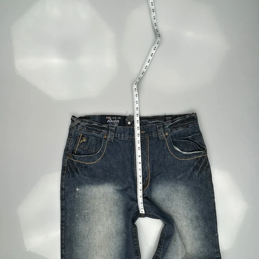Infamous Baggy Jeans - 38W 32L Blue Cotton - Image 4