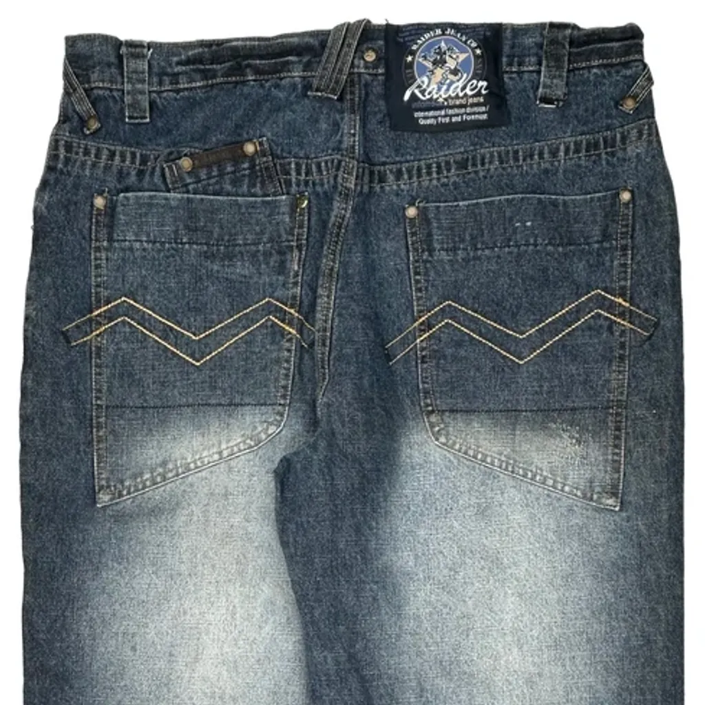Infamous Baggy Jeans - 38W 32L Blue Cotton - Image 7