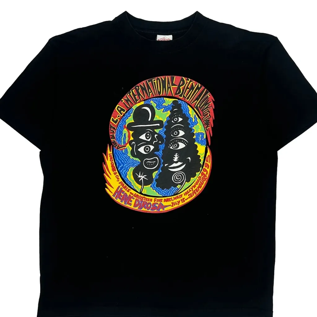 International Biennial Fl Robinson Single Stitch T-Shirt - XL Black Cotton - Image 4