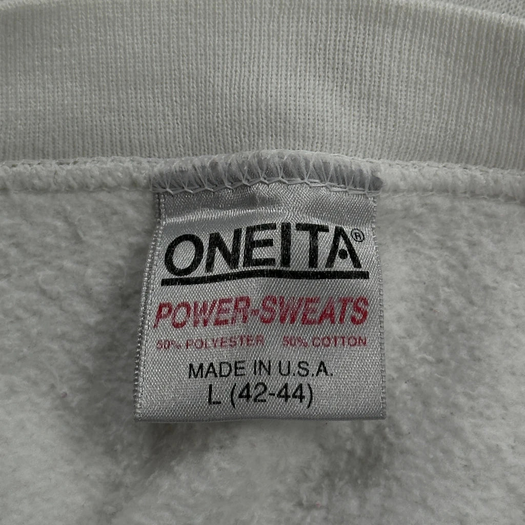 International Challenge 1992 Oneita Graphic Sweatshirt - Large White Cotton Blend - Image 3