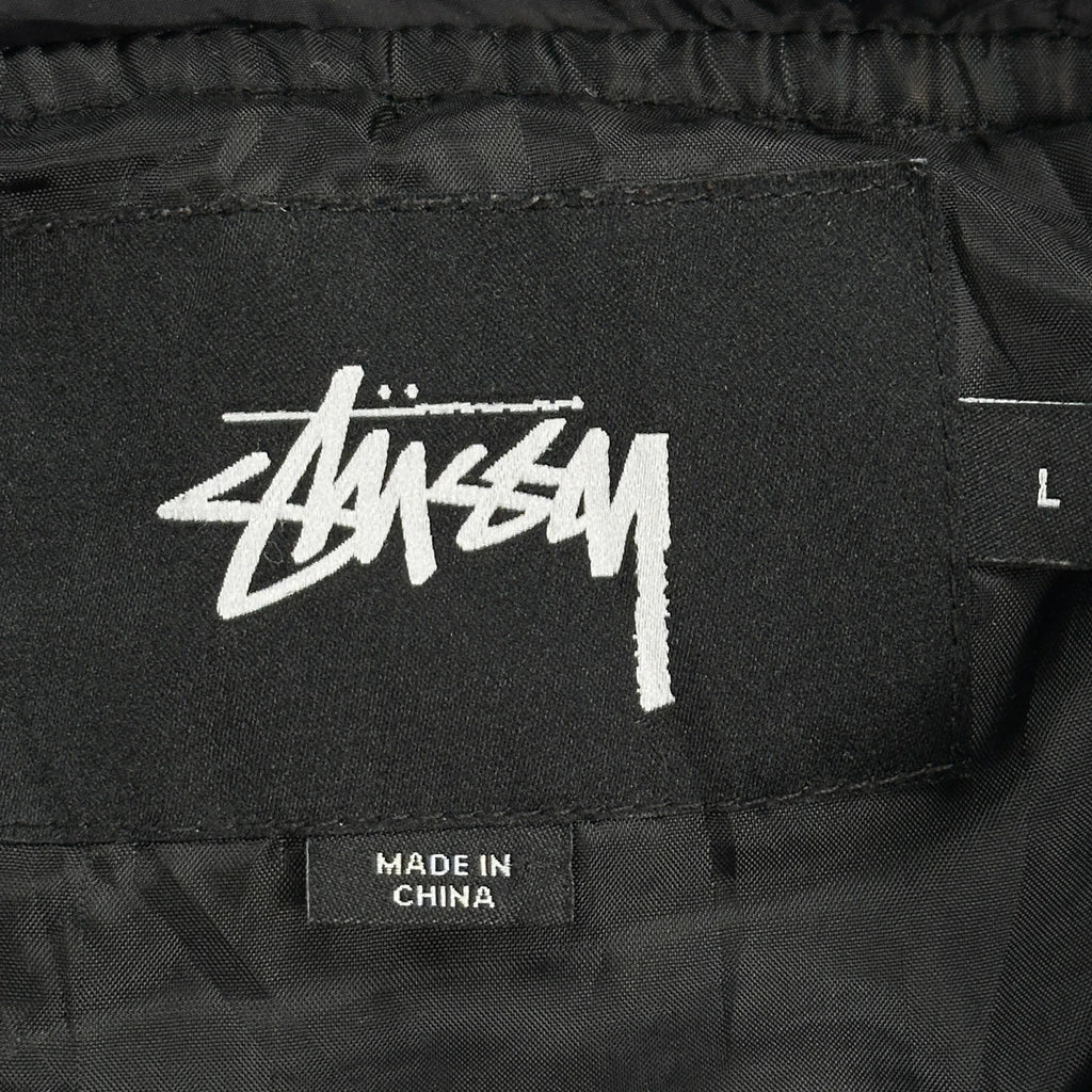 International Stussy Rain Mac Windbreaker - Large Black Polyester - Image 3