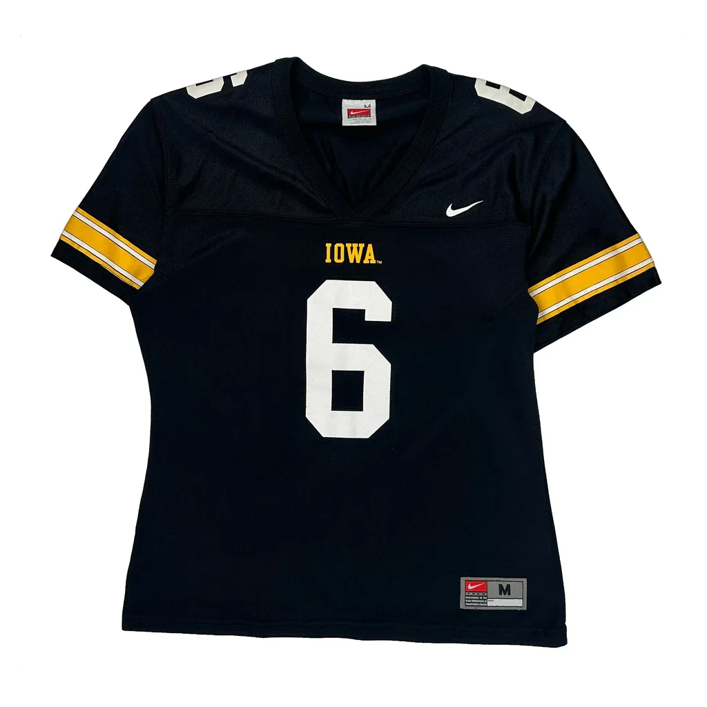 Iowa Nike Football Jersey - Medium Black Polyester