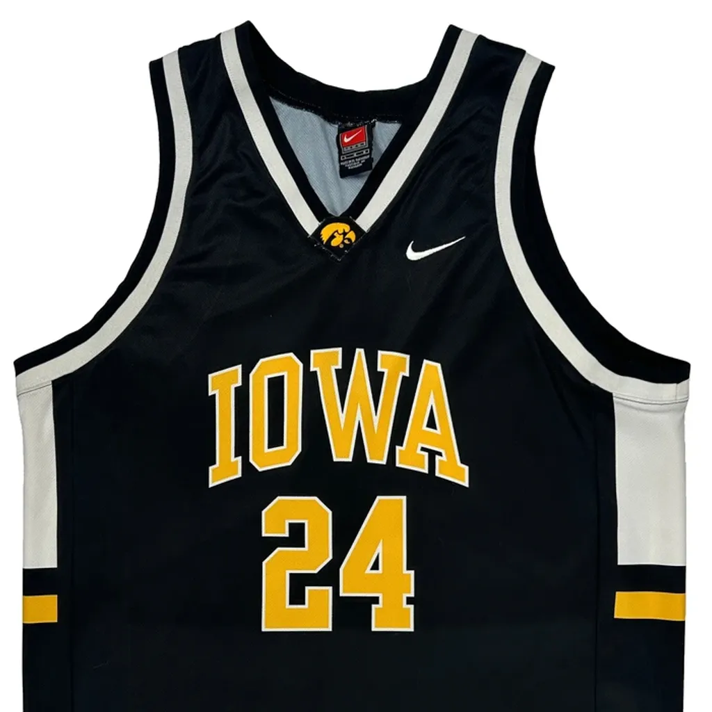 Iowa Nike College Jersey - Large Black Polyester - Image 4