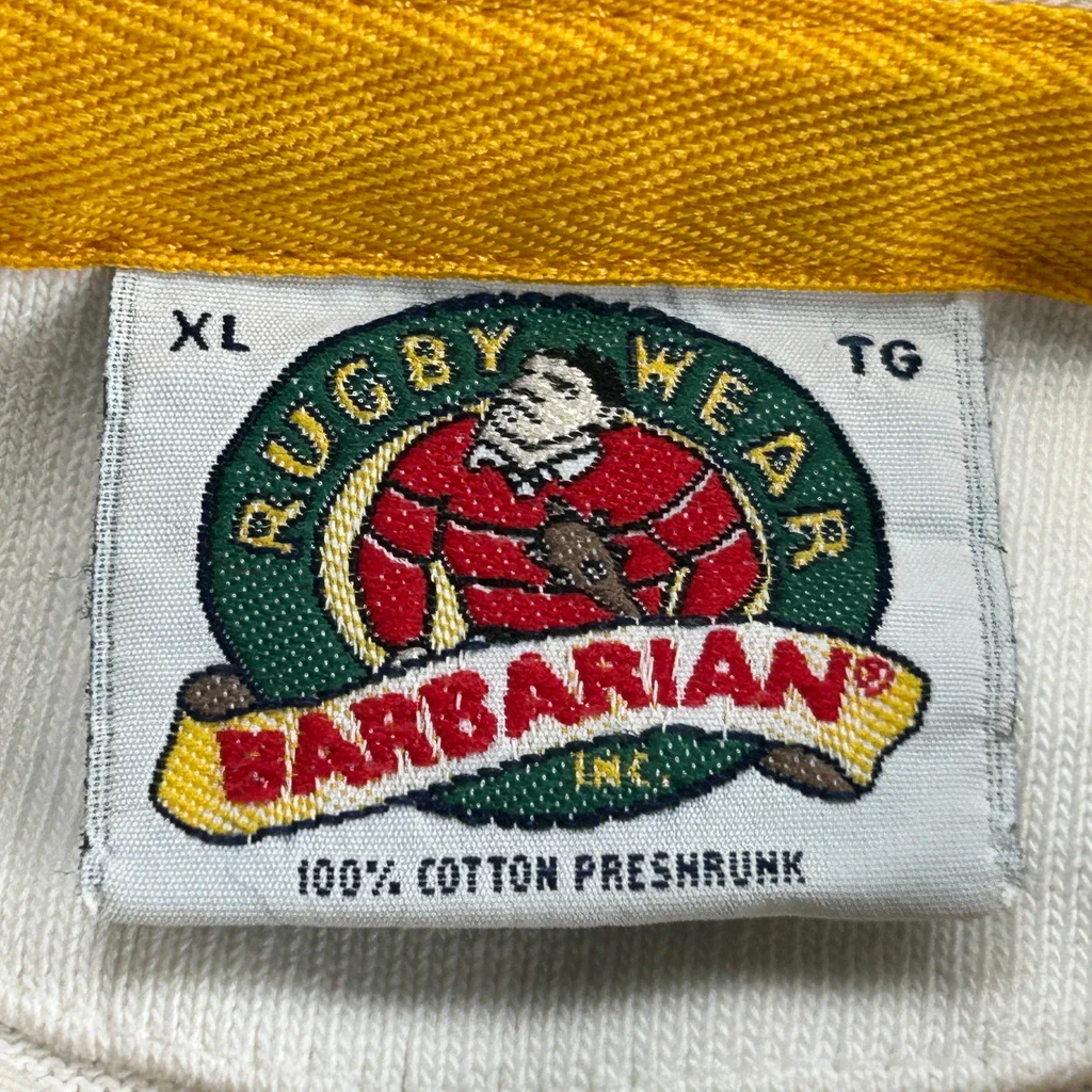 Ireland Barbarian Striped Rugby Shirt - XL White Cotton - Image 3