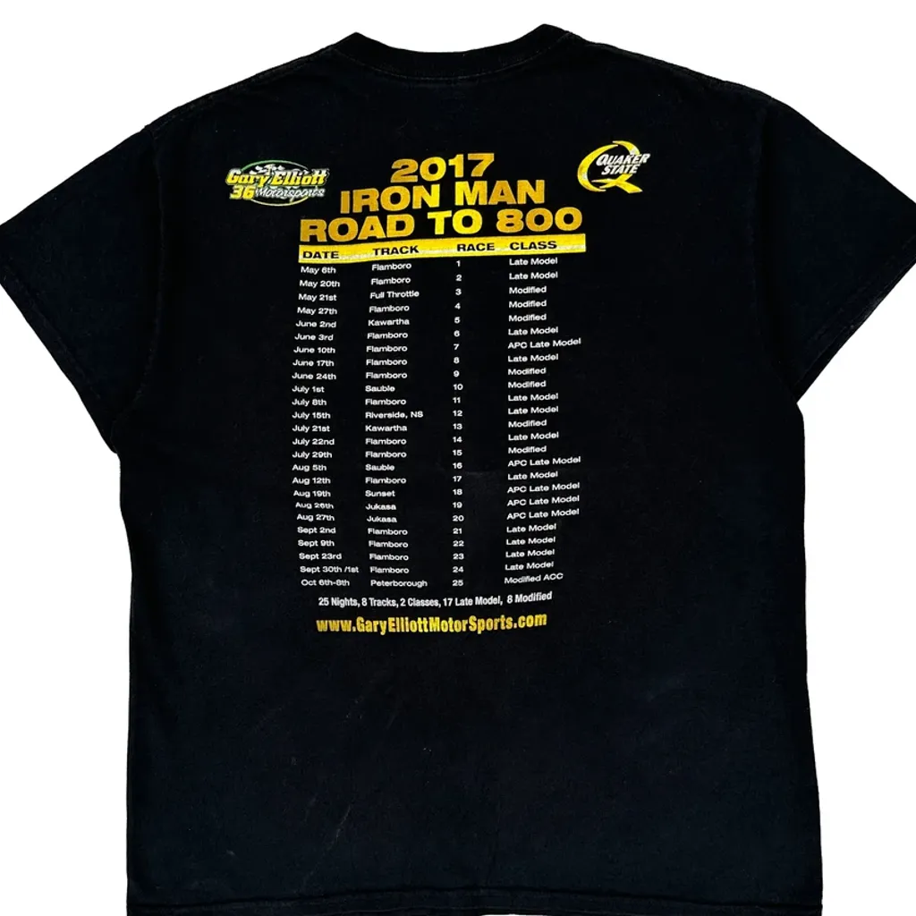 Iron Man Road To 800 Gildan Graphic T-Shirt - Large Black Cotton - Image 7