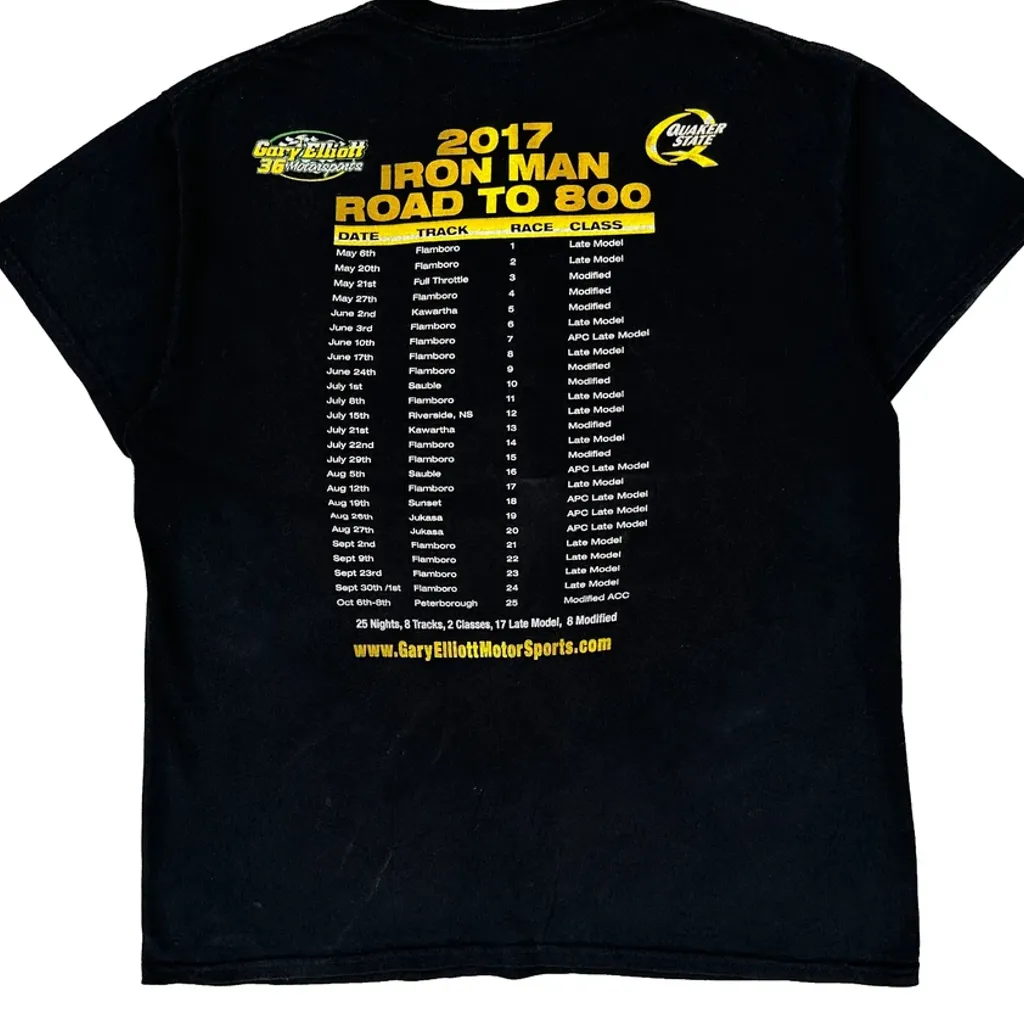 Iron Man Road To 800 Gildan Graphic T-Shirt - Large Black Cotton - Image 8