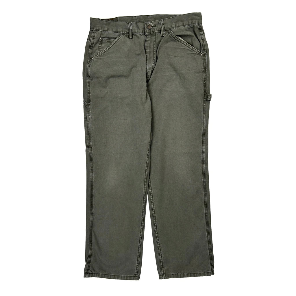 Ironwood Carpenter Trousers - 34W 32L Green Cotton - Image 2