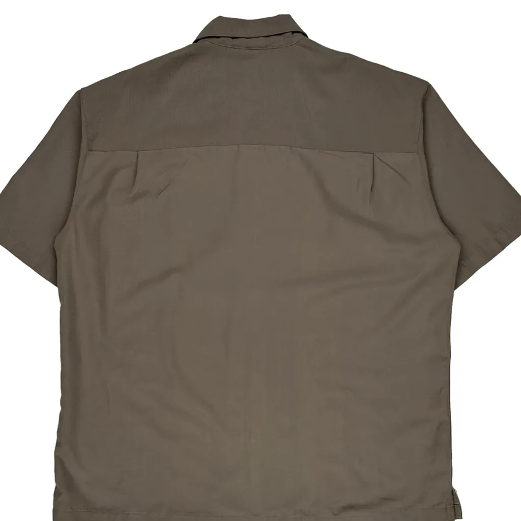 Island Shores Striped Hawaiian Shirt - XL Brown Polyester - Image 6