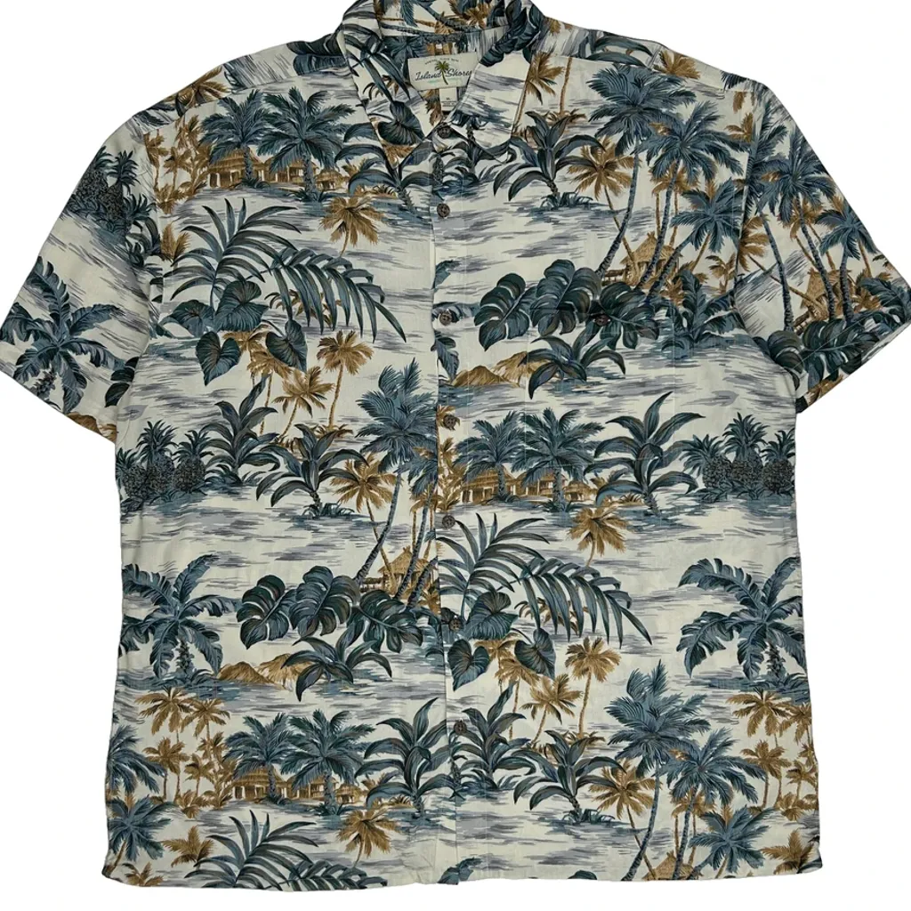 Island Shores Floral Hawaiian Shirt - XL Multicoloured Viscose - Image 4
