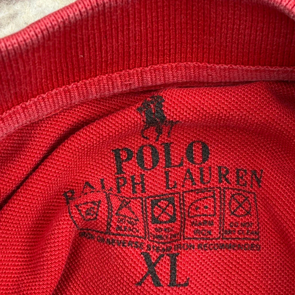 Italy Polo By Ralph Lauren Polo Shirt - XL Red Cotton - Image 3