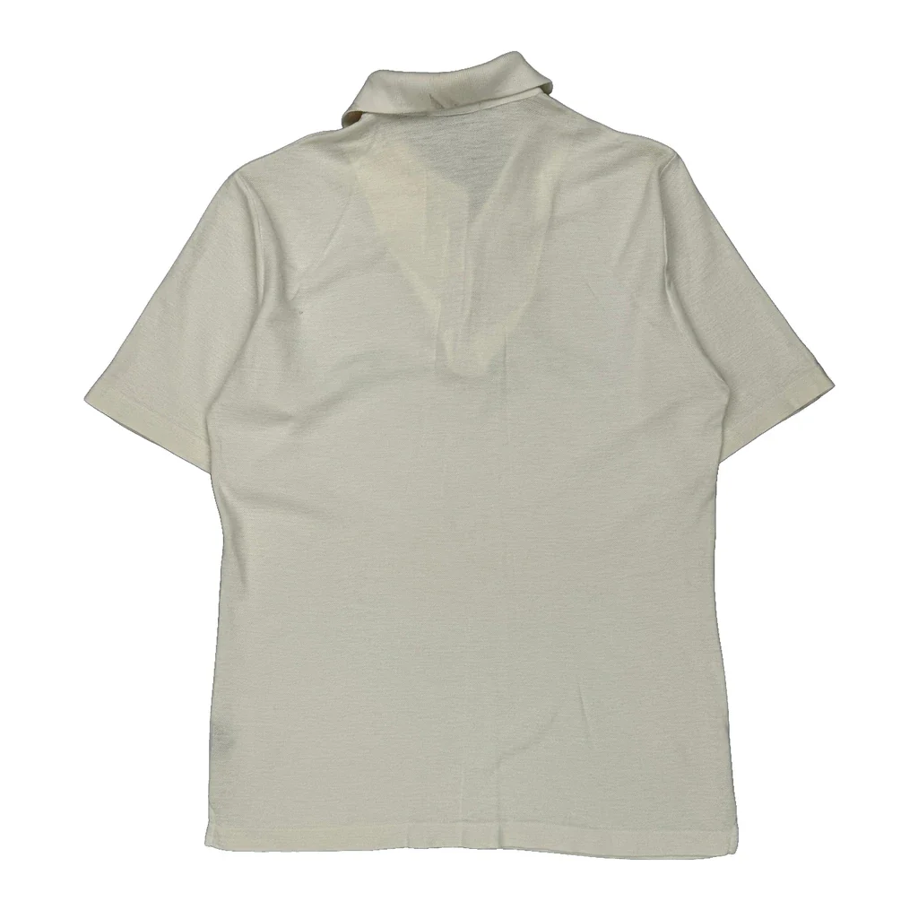 Izod Polo Shirt - Medium Cream Polyester Blend - Image 2