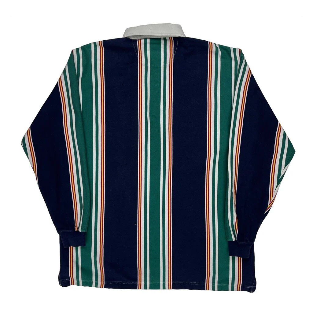 Izod Striped Rugby Shirt - XL Multicoloured Cotton - Image 2