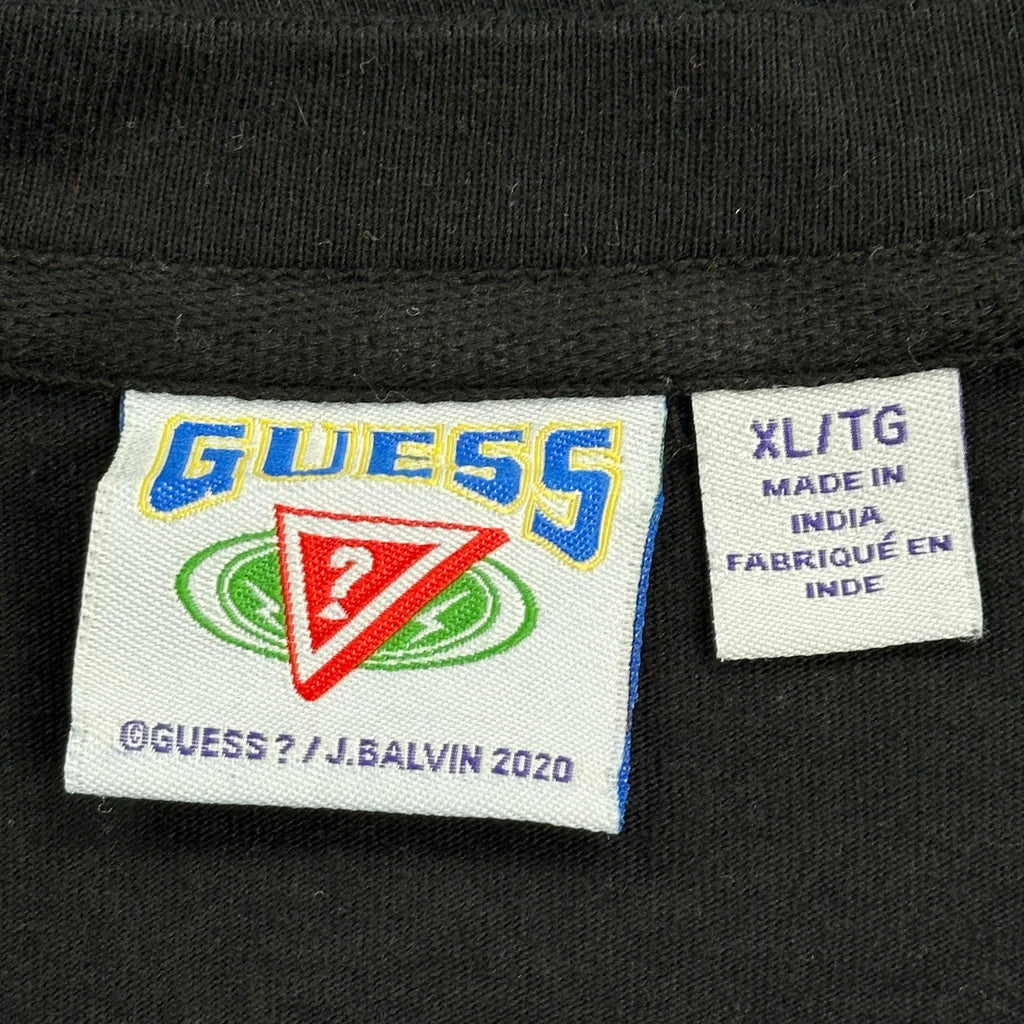 J. Balvin Guess Graphic Long Sleeve T-Shirt - XL Black Cotton - Image 3