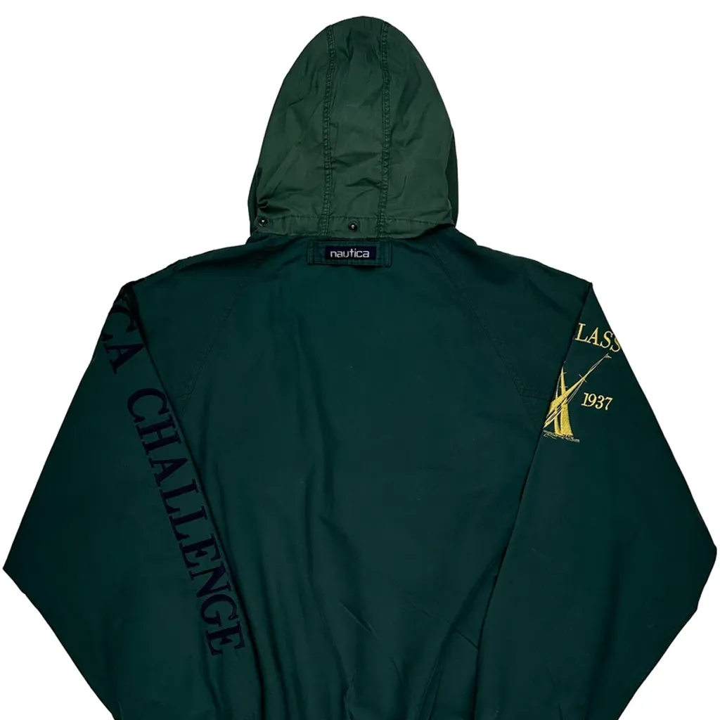 J-Class 1930 Nautica Spellout Jacket - XL Green Cotton - Image 6
