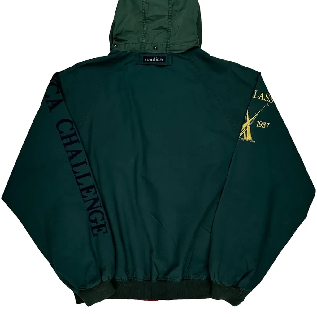 J-Class 1930 Nautica Spellout Jacket - XL Green Cotton - Image 7