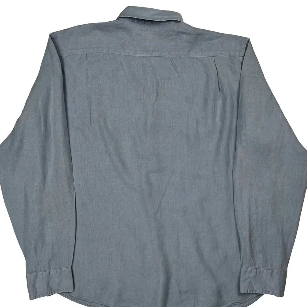 J Crew Shirt - XL Blue Linen - Image 6
