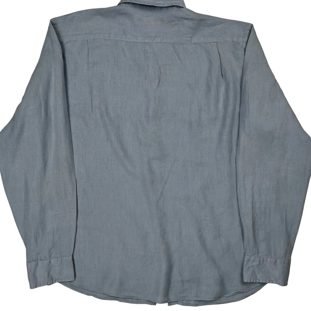 J Crew Shirt - XL Blue Linen - Image 7